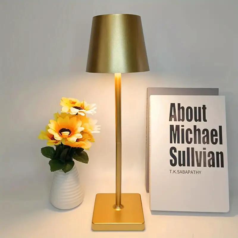 Dimmable LED Table Lamp with USB Charging – Cordless Aluminum Alloy Design for Home and Office-1
