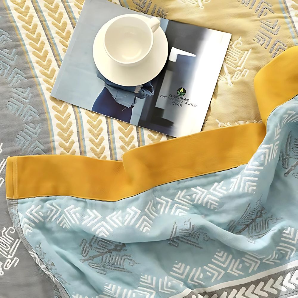 Reversible Cotton Throw Blanket – Lightweight, Soft, and Versatile Bedding for Cozy Comfort 4