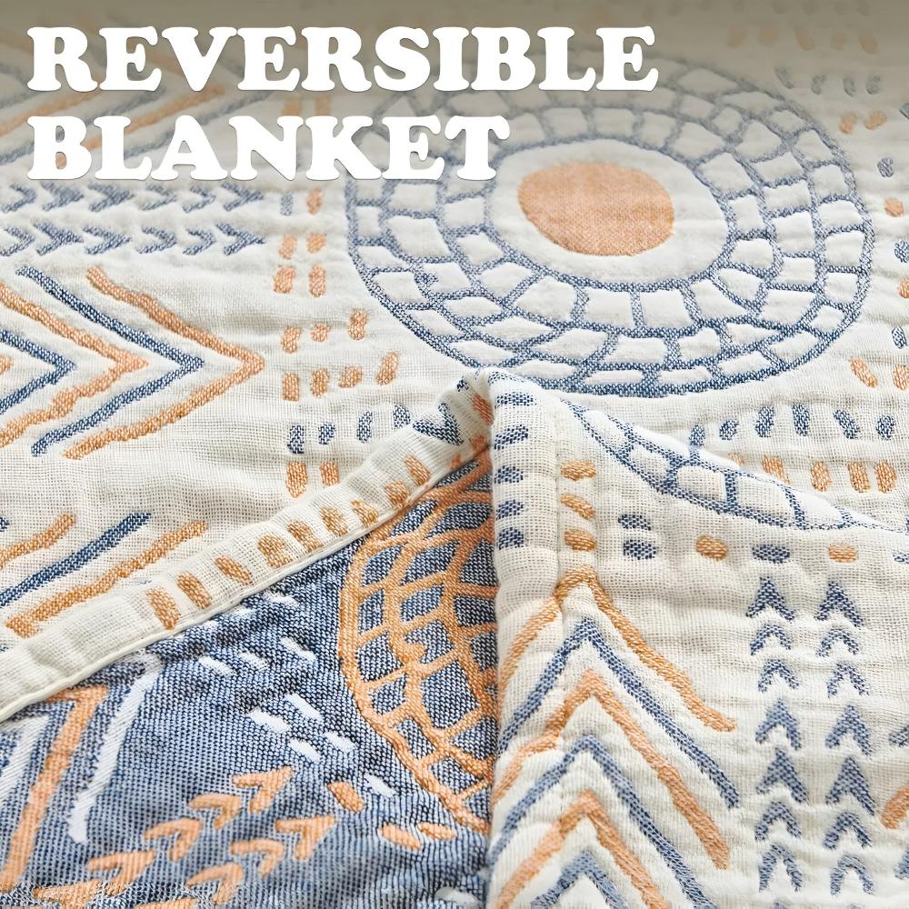 Reversible Cotton Throw Blanket – Soft Dual-Sided Design for Cozy Comfort, 50 x 60 Inches 2