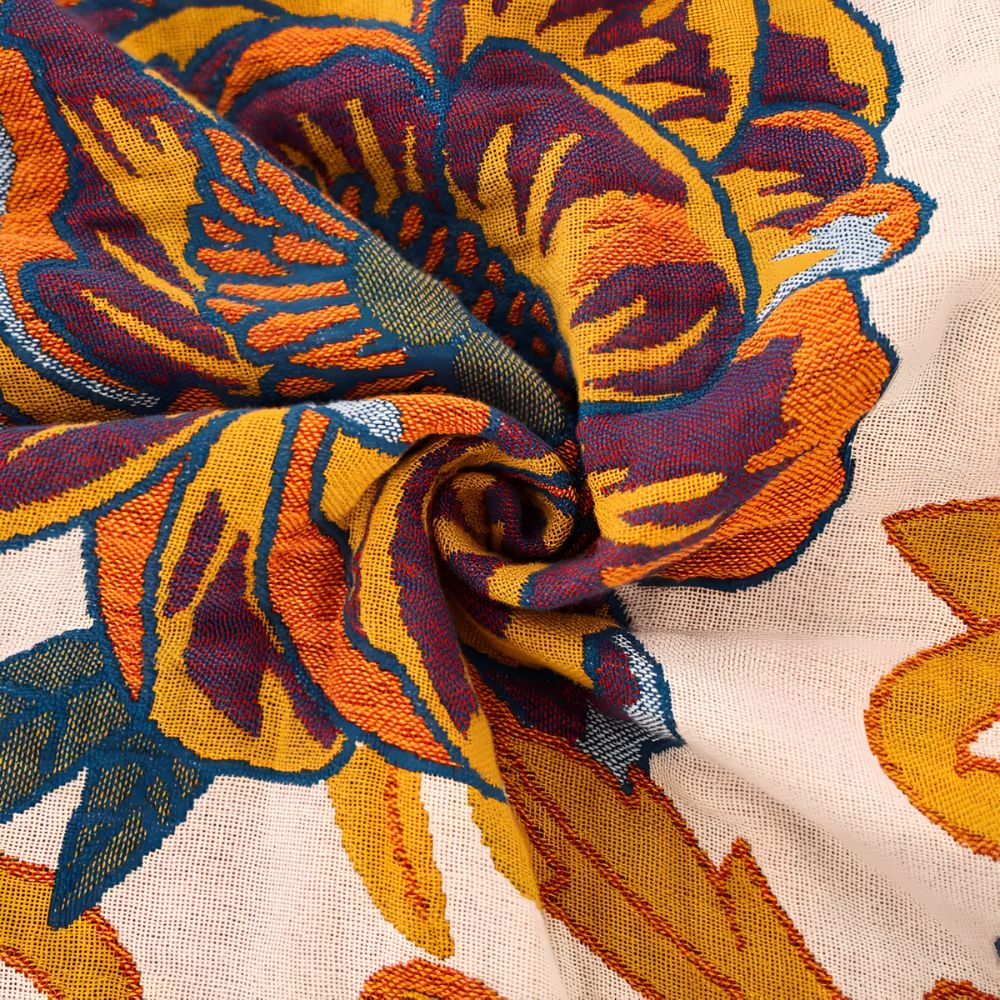 Reversible Floral Blanket - Soft Cotton Throw Blanket for All-Season Comfort and Home Decor 3