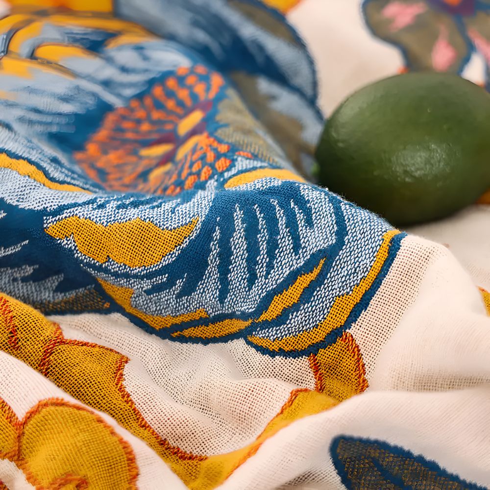 Reversible Floral Blanket - Soft Cotton Throw Blanket for All-Season Comfort and Home Decor 5