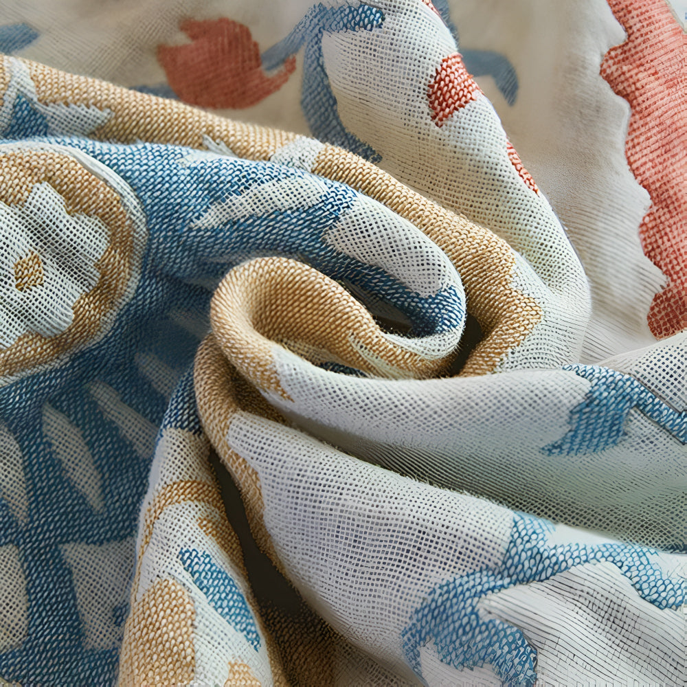 Rustic Floral Reversible Cotton Throw Blanket – Soft Eco-Friendly Bedding for Beds and Sofas 5