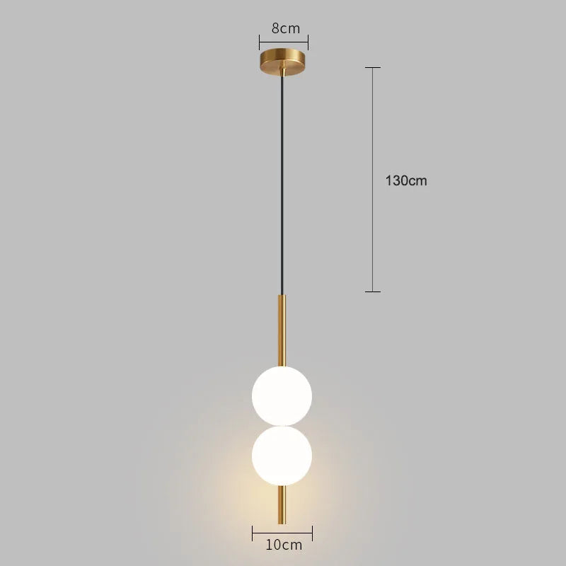 Variant image for Nordic Black Pendant Light with Gold Finish – LED Hanging Light for Kitchen, Bedroom, and Dining Room-1