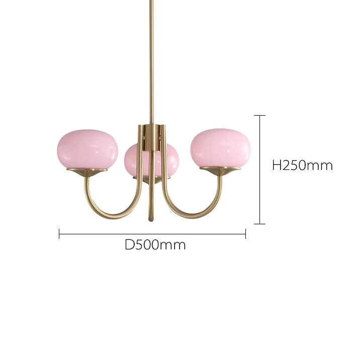 Variant image for Nordic Designer Pink Chandelier Light for Children's Room – Warm Romantic Lighting-5