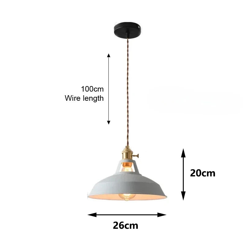 Variant image for Colorful Industrial Pendant Light Fixture for Kitchen Island – Adjustable E27 Hanging Pendant Lighting-3