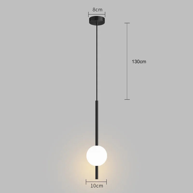 Variant image for Nordic Black Pendant Light with Gold Finish – LED Hanging Light for Kitchen, Bedroom, and Dining Room-4