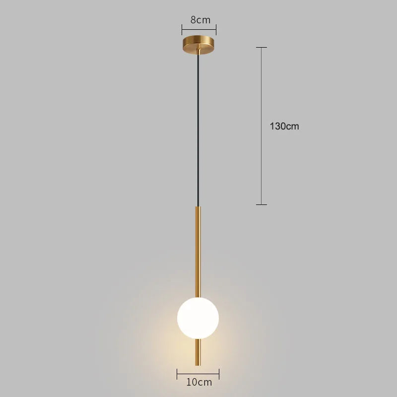 Variant image for Nordic Black Pendant Light with Gold Finish – LED Hanging Light for Kitchen, Bedroom, and Dining Room-2