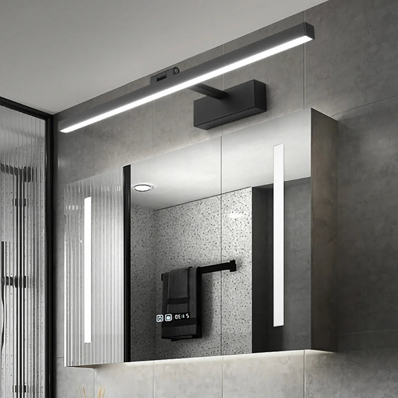 Variant image for Modern Waterproof LED Bathroom Wall Lamp – Adjustable Size, Acrylic and Aluminum Wall Sconce Lighting, Warm & Cold White Options-1