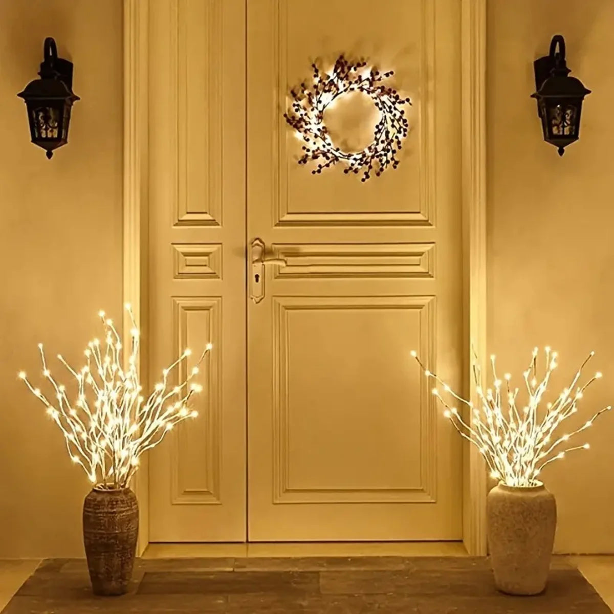 Battery Operated Birch Branch Lights with 20 Warm White LEDs – 28.35 Inches for Indoor and Outdoor Decor-3