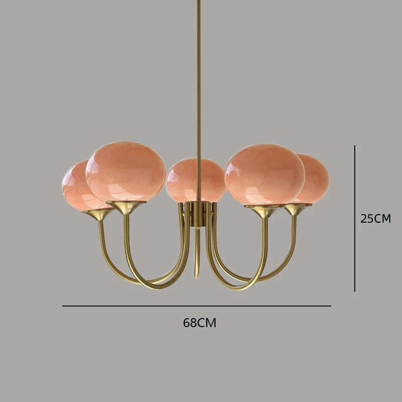 Variant image for Nordic Designer Pink Chandelier Light for Children's Room – Warm Romantic Lighting-2