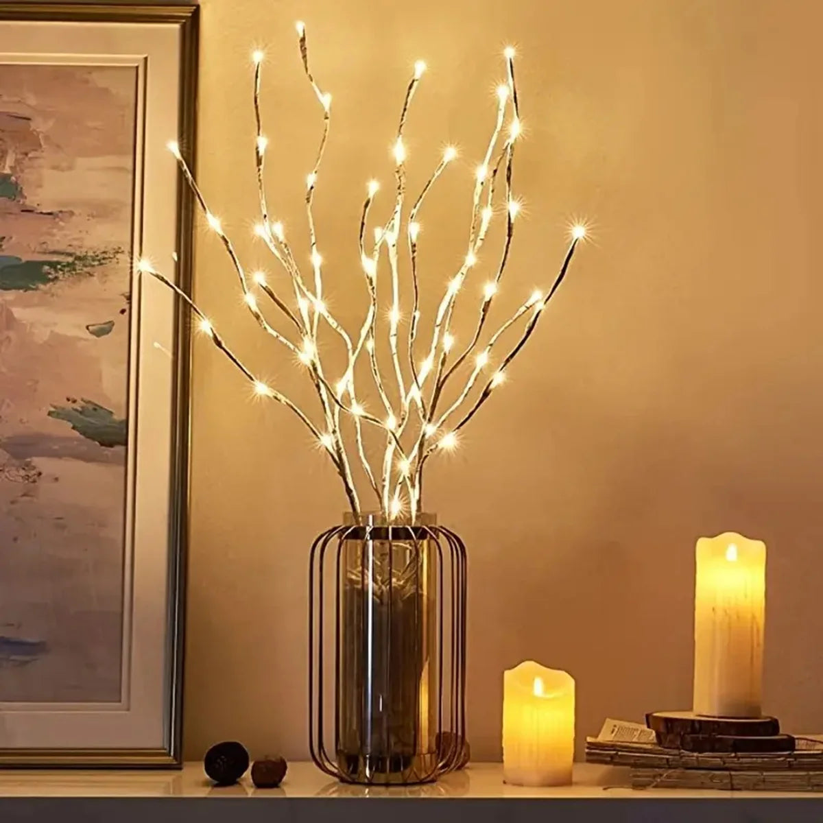 Variant image for Battery Operated Birch Branch Lights with 20 Warm White LEDs – 28.35 Inches for Indoor and Outdoor Decor-2