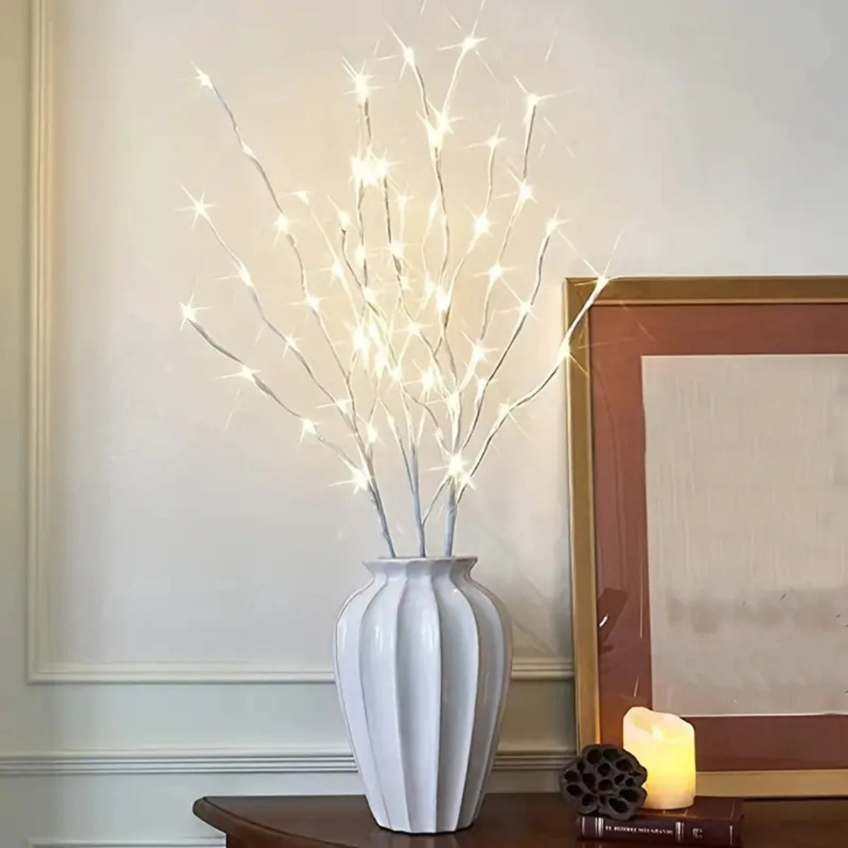 Battery Operated Birch Branch Lights with 20 Warm White LEDs – 28.35 Inches for Indoor and Outdoor Decor-4