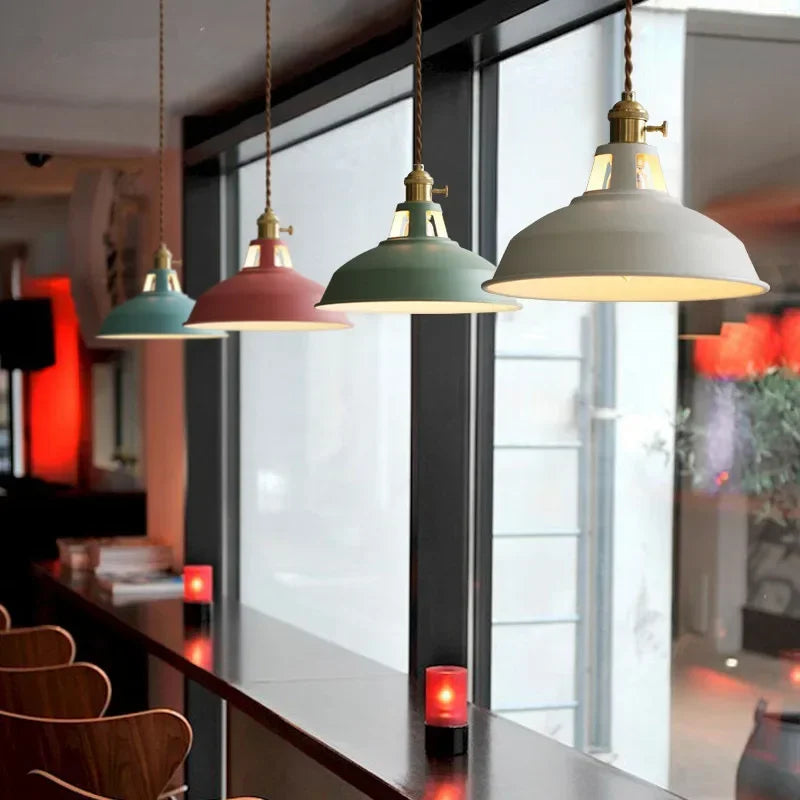 Colorful Industrial Pendant Light Fixture for Kitchen Island – Adjustable E27 Hanging Pendant Lighting-3