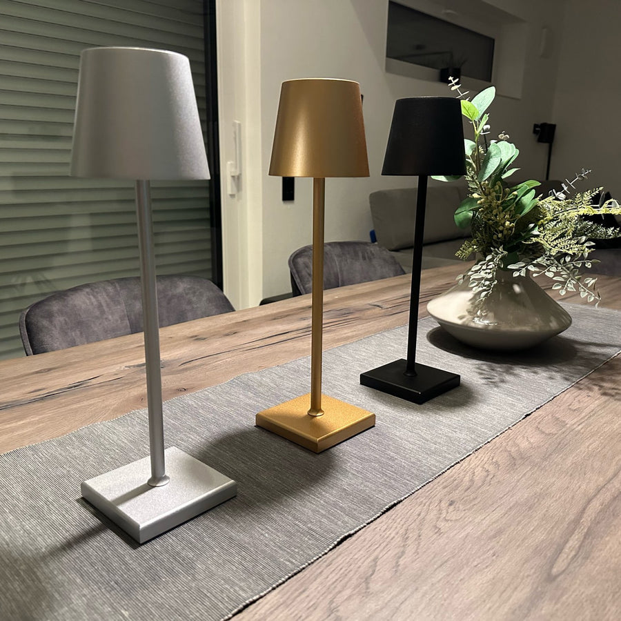 GlowSphere - Wireless Rechargeable Touch Table Lamp for Stylish Home & Office Lighting