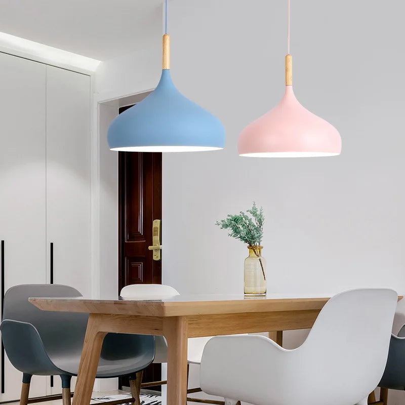 Colorful Industrial Pendant Light Fixture for Kitchen Island – Adjustable E27 Hanging Pendant Lighting-5