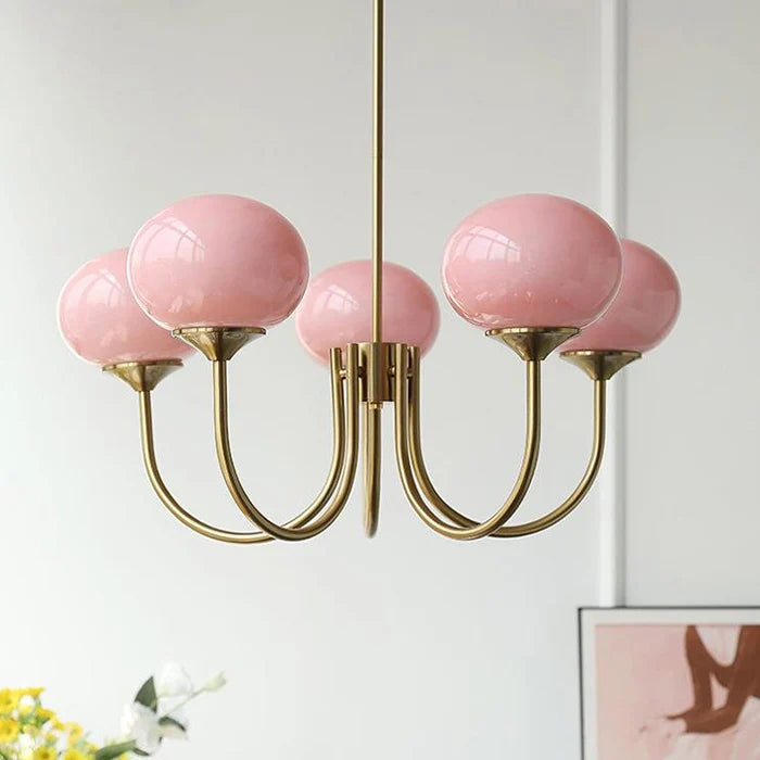 Variant image for Nordic Designer Pink Chandelier Light for Children's Room – Warm Romantic Lighting-6