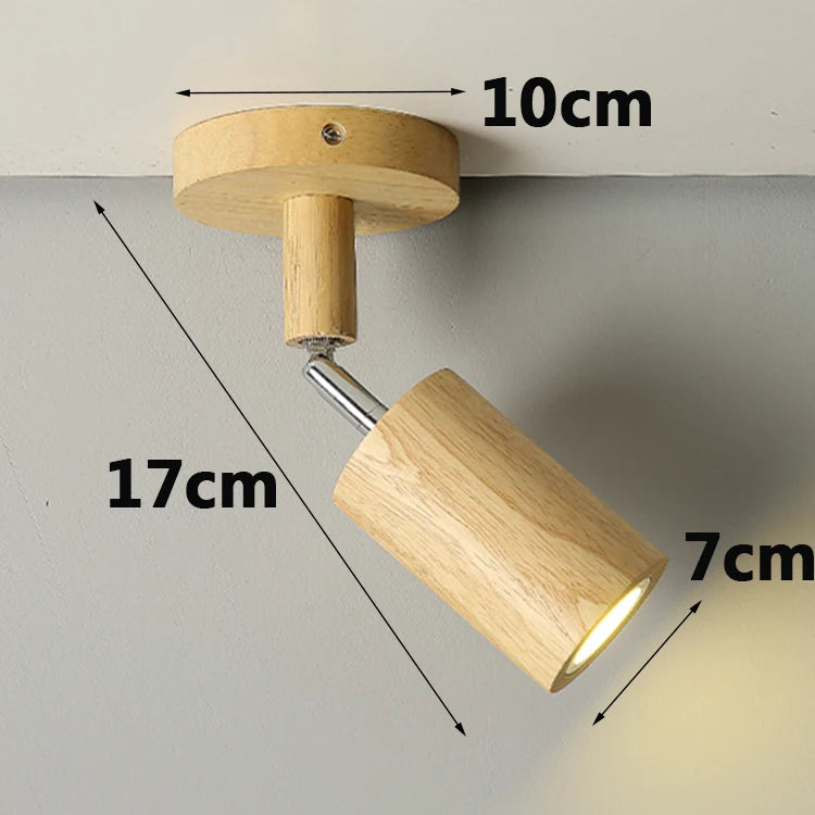 Variant image for Nordic Solid Wood LED Wall Lamp – Adjustable Wall Sconce Lighting for Indoor Home Decor-3