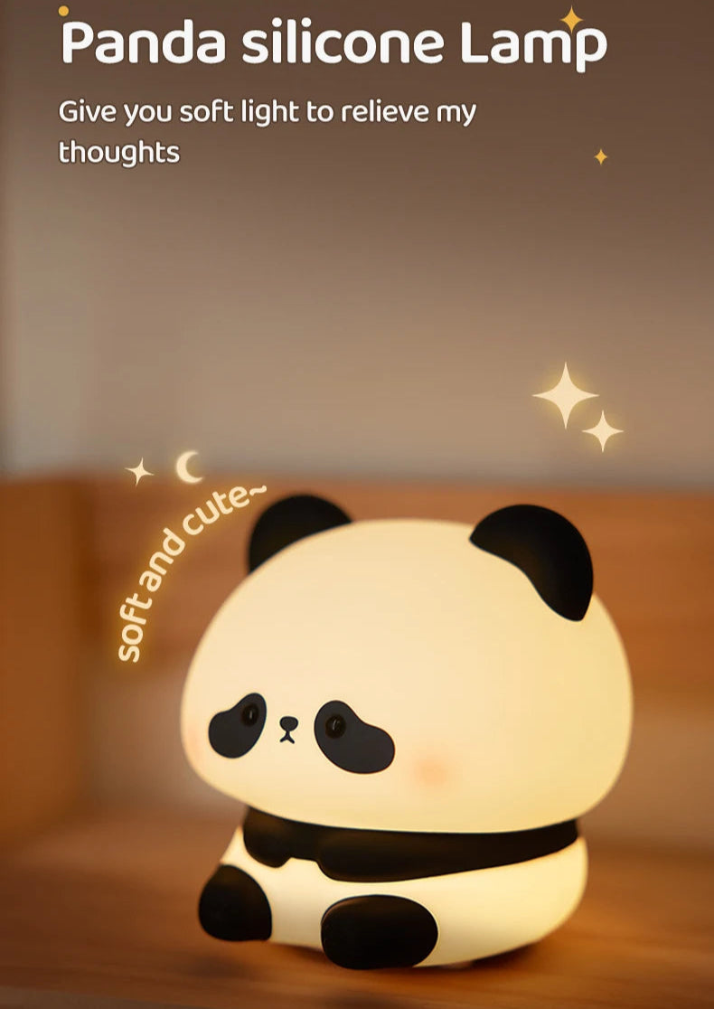 Sleepy Panda Night Light - Soft LED Lamp for Kids, Nursery, and Relaxing Sleep Atmosphere