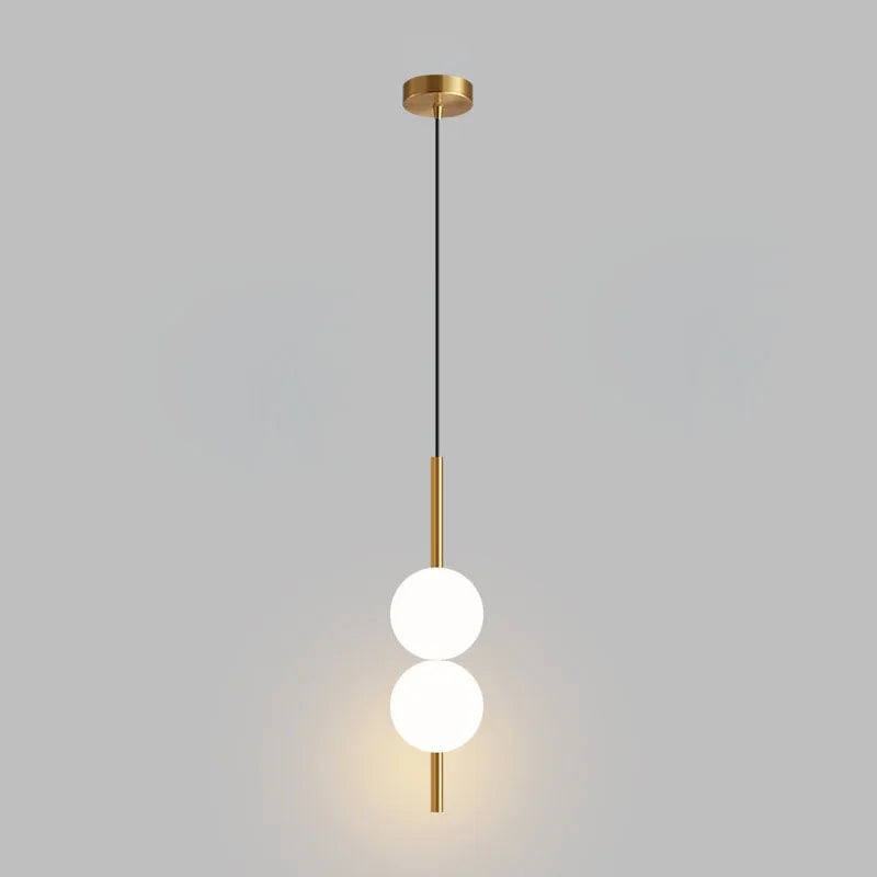 Nordic Black Pendant Light with Gold Finish – LED Hanging Light for Kitchen, Bedroom, and Dining Room-5