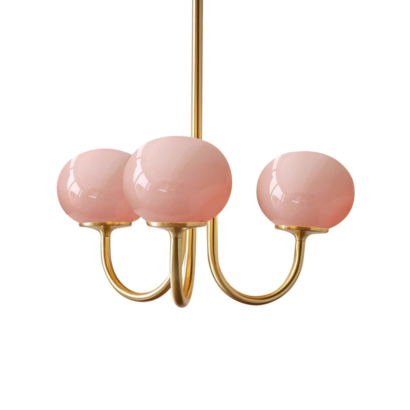 Nordic Designer Pink Chandelier Light for Children's Room – Warm Romantic Lighting-5