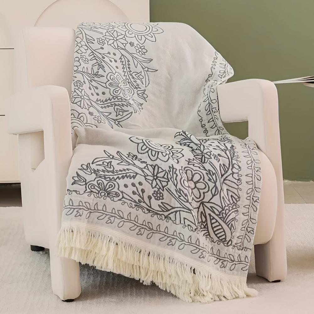 Scandi Chic Cotton Throw Blanket – Reversible Jacquard Design, Soft Durable Home Decor for All Seasons 3
