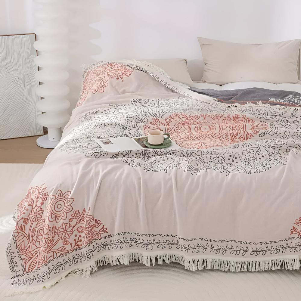 Scandi Chic Cotton Throw Blanket – Reversible Jacquard Design, Soft Durable Home Decor for All Seasons 4