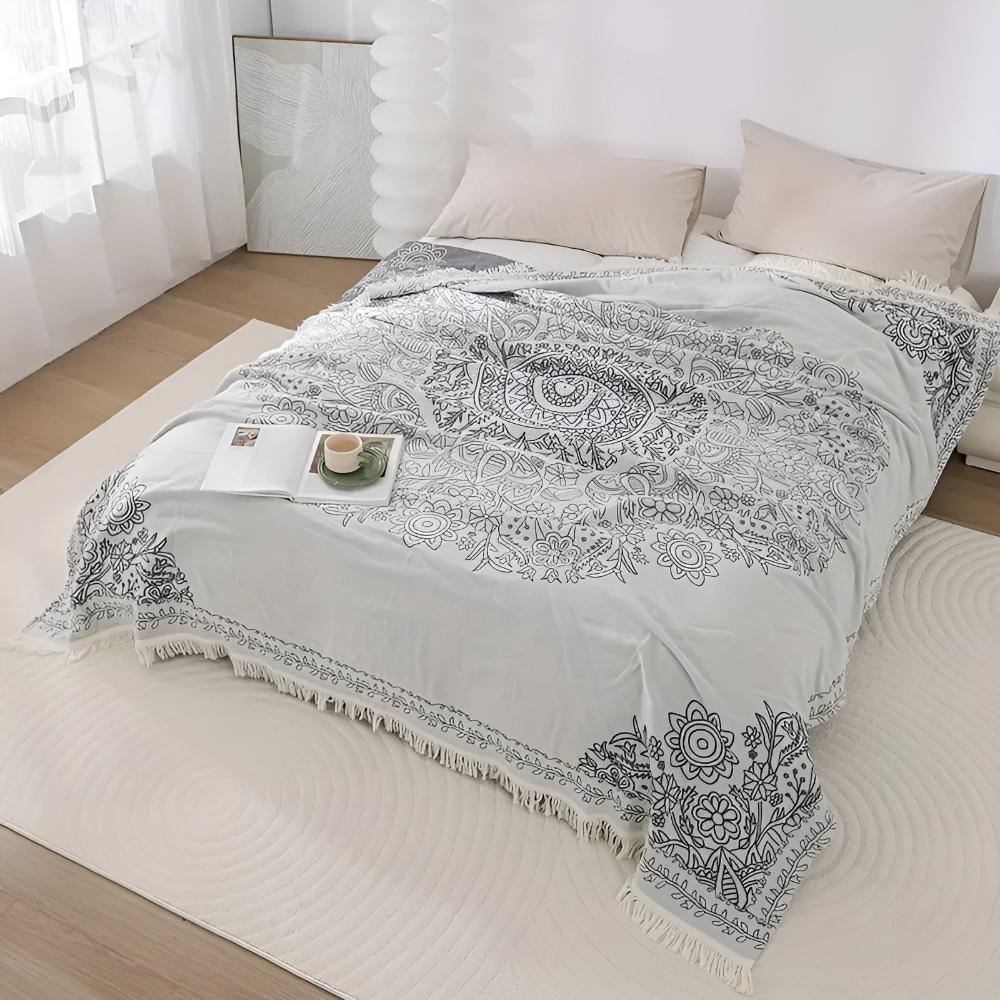 Scandi Chic Cotton Throw Blanket – Reversible Jacquard Design, Soft Durable Home Decor for All Seasons 5