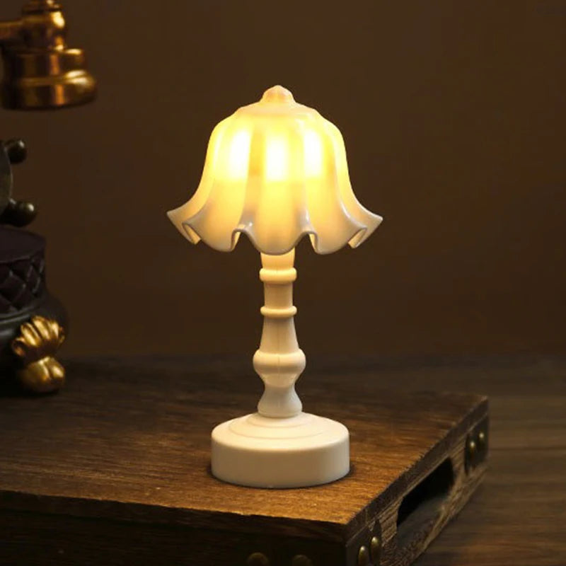 Mini LED Flower Night Light – Battery Powered Decorative Lamp for Kids' Bedroom, Warm Glow, Compact Size-3