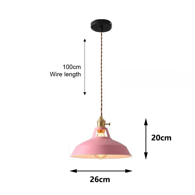 Variant image for Colorful Industrial Pendant Light Fixture for Kitchen Island – Adjustable E27 Hanging Pendant Lighting-7