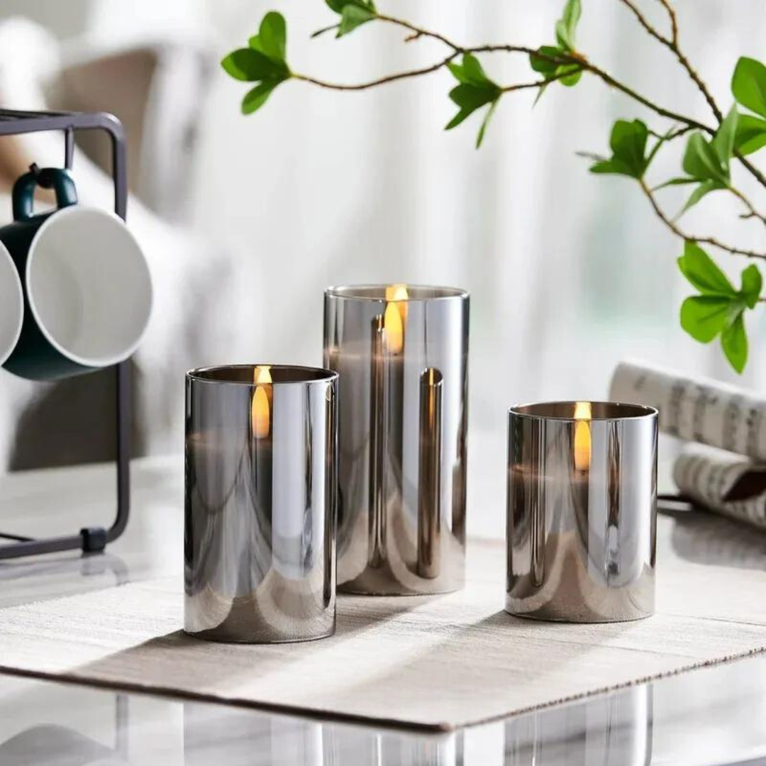 Realistic Flame Effect LED Candle Set – Elegant Wax Candles with Remote-6