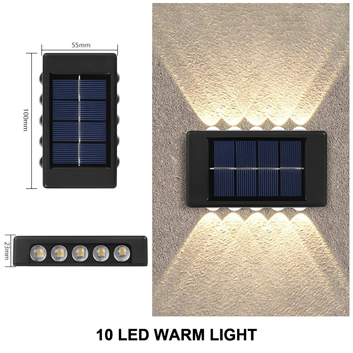 Solar Wall Lamp - Waterproof Outdoor Lights for Garden and Yard with Automatic On/Off and Modern Design 11