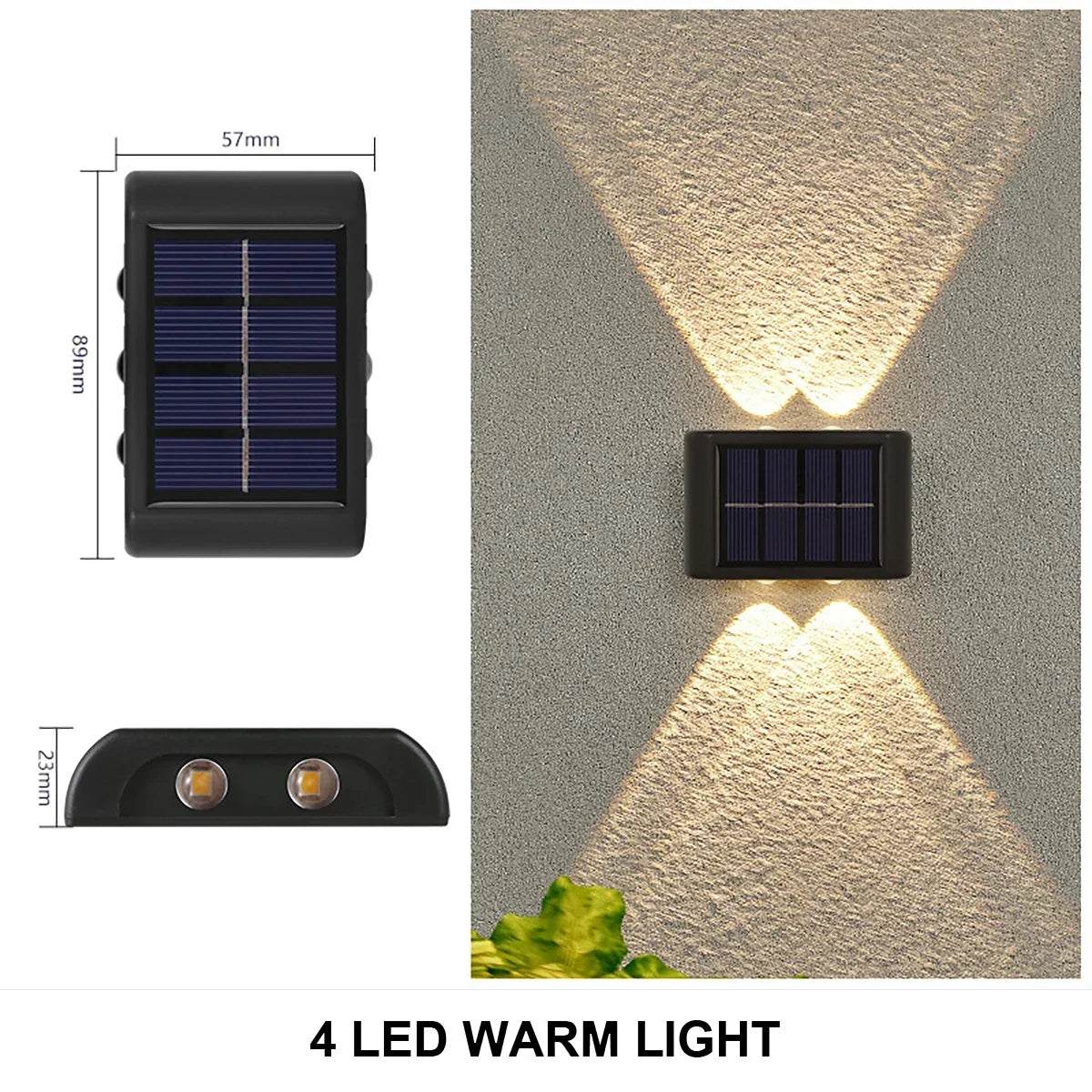Solar Wall Lamp - Waterproof Outdoor Lights for Garden and Yard with Automatic On/Off and Modern Design 12