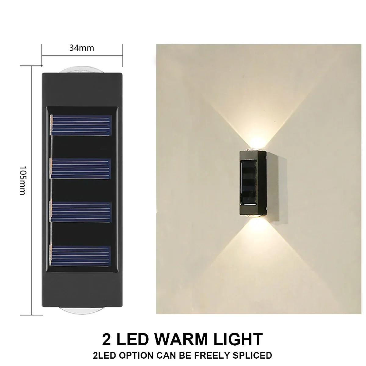 Solar Wall Lamp - Waterproof Outdoor Lights for Garden and Yard with Automatic On/Off and Modern Design 9
