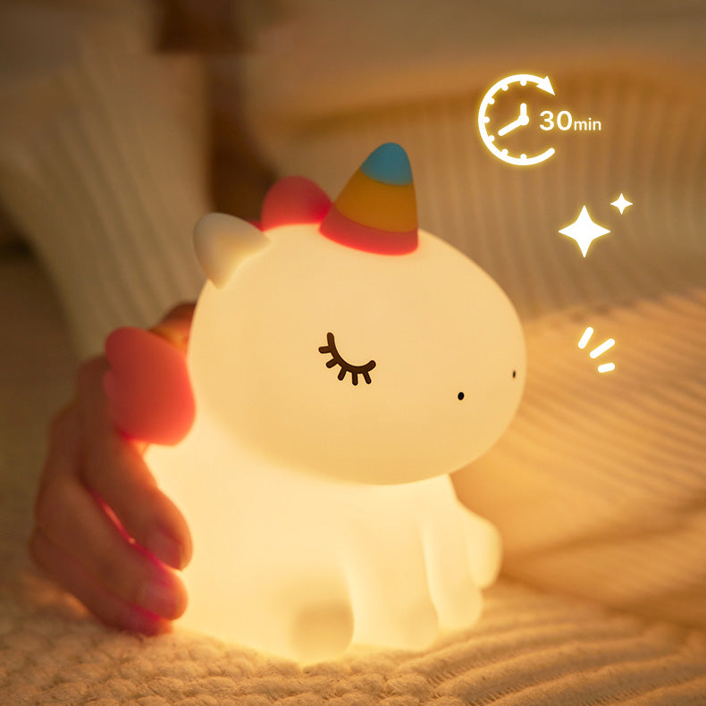 Unicorn Night Light - Soft LED Tap Lamp for Kids' Rooms, Safe and Rechargeable, Perfect for Bedtime and Storytime