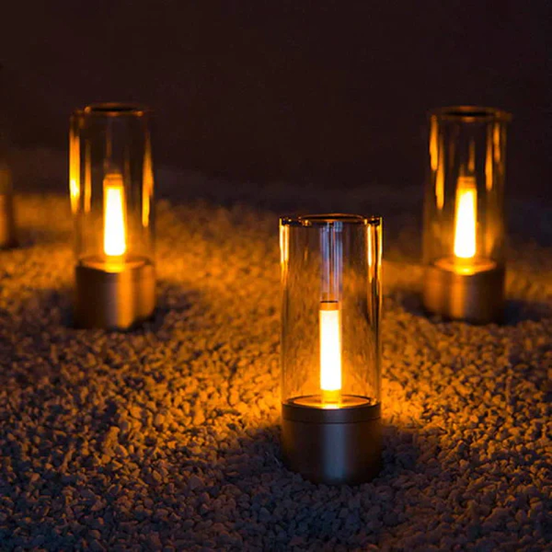 Dimmable Candle Lamp with 1800K Warm Glow – Elegant Transparent Design for Indoor Use-1