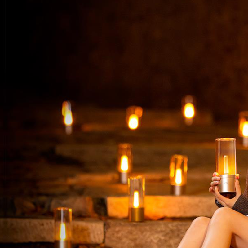 Dimmable Candle Lamp with 1800K Warm Glow – Elegant Transparent Design for Indoor Use-3