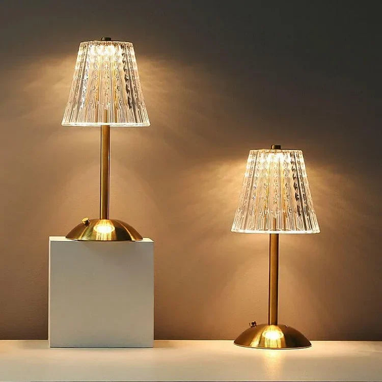 Golden Crystal Table Lamp - Elegant Touch-Controlled LED Lighting-6
