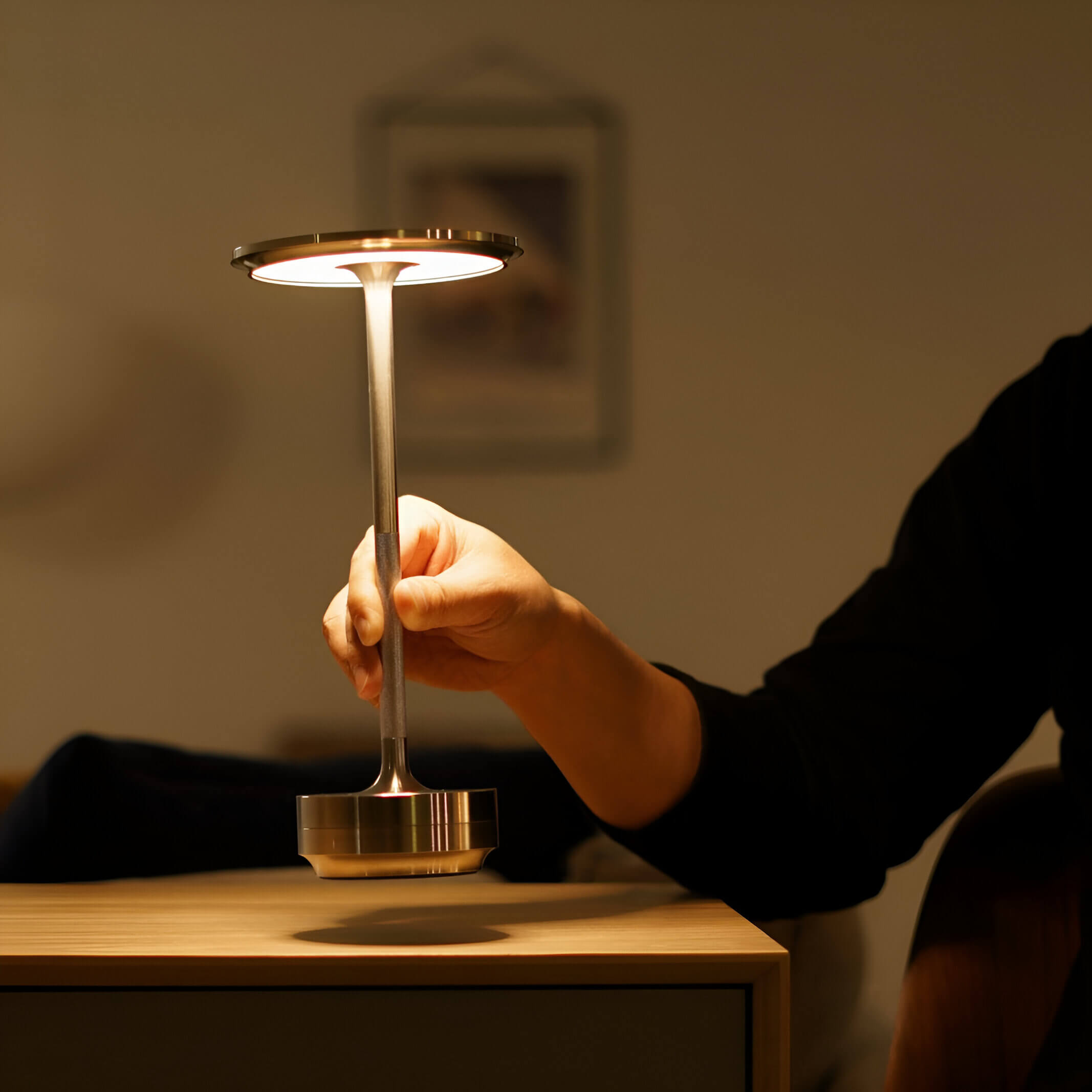 AmbiGlow Wireless Rechargeable LED Mood Lamp | Elegant Portable Lighting for Any Space