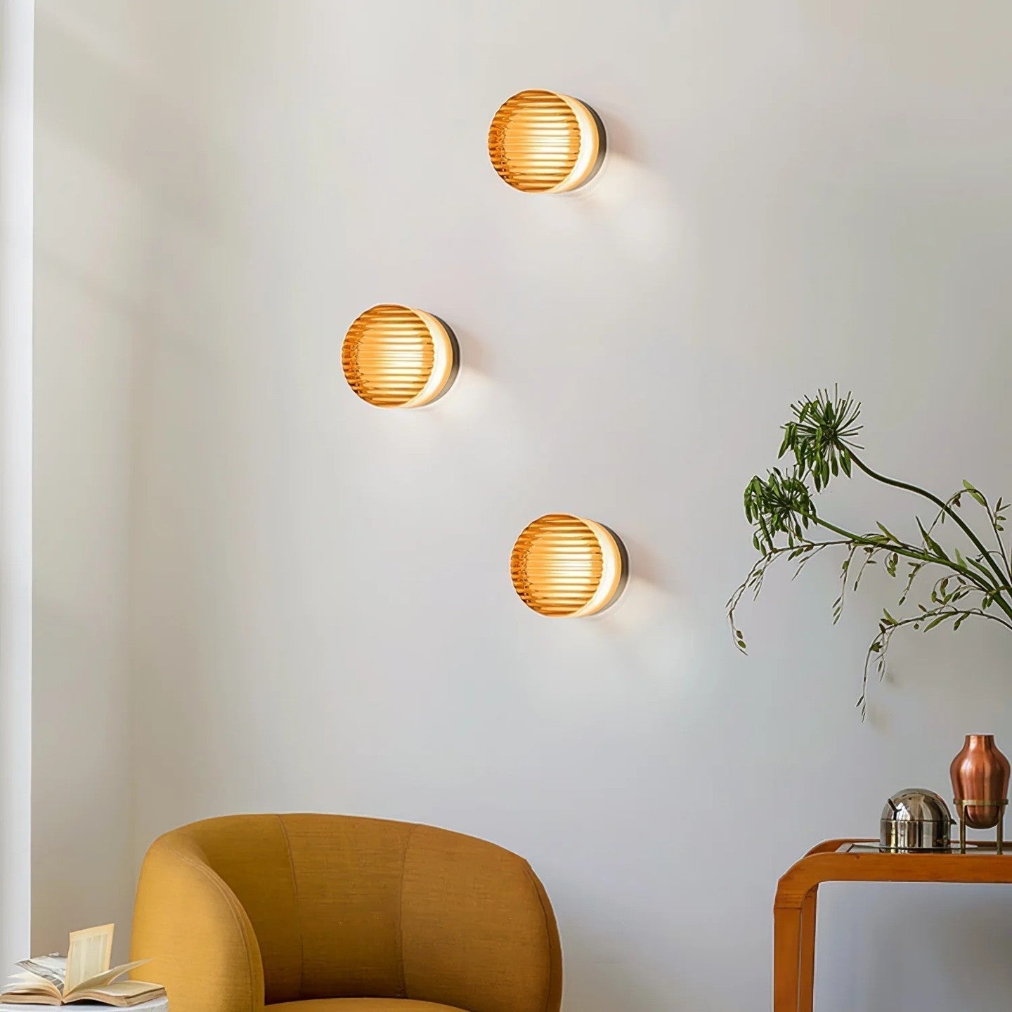 Contemporary LED Wall Light with Frosted Glass Diffuser – Modern Round Sconce for Bedrooms, Hallways, and Living Rooms