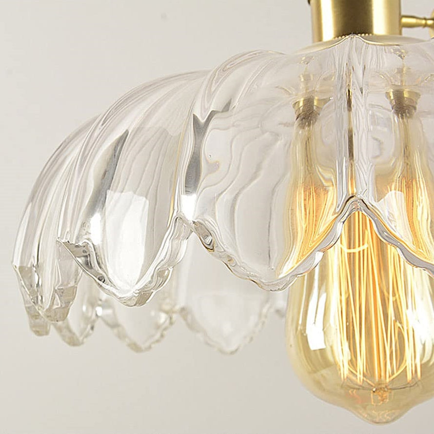 Vintage Floral Hanging Lamp – Elegant Glazed Ceramic Pendant Light for Home Decor