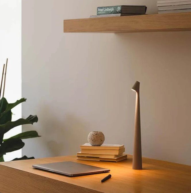 LumeVista™ Portable LED Table Lamp – Wireless, Rechargeable & Dimmable Light