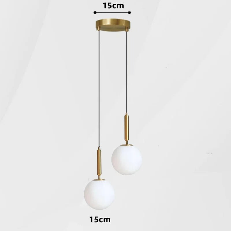 Variant image for Modern Glass Pendant Lamp with Aluminum Finish – Stylish Kitchen Pendant Lighting for Dining and Living Spaces-17