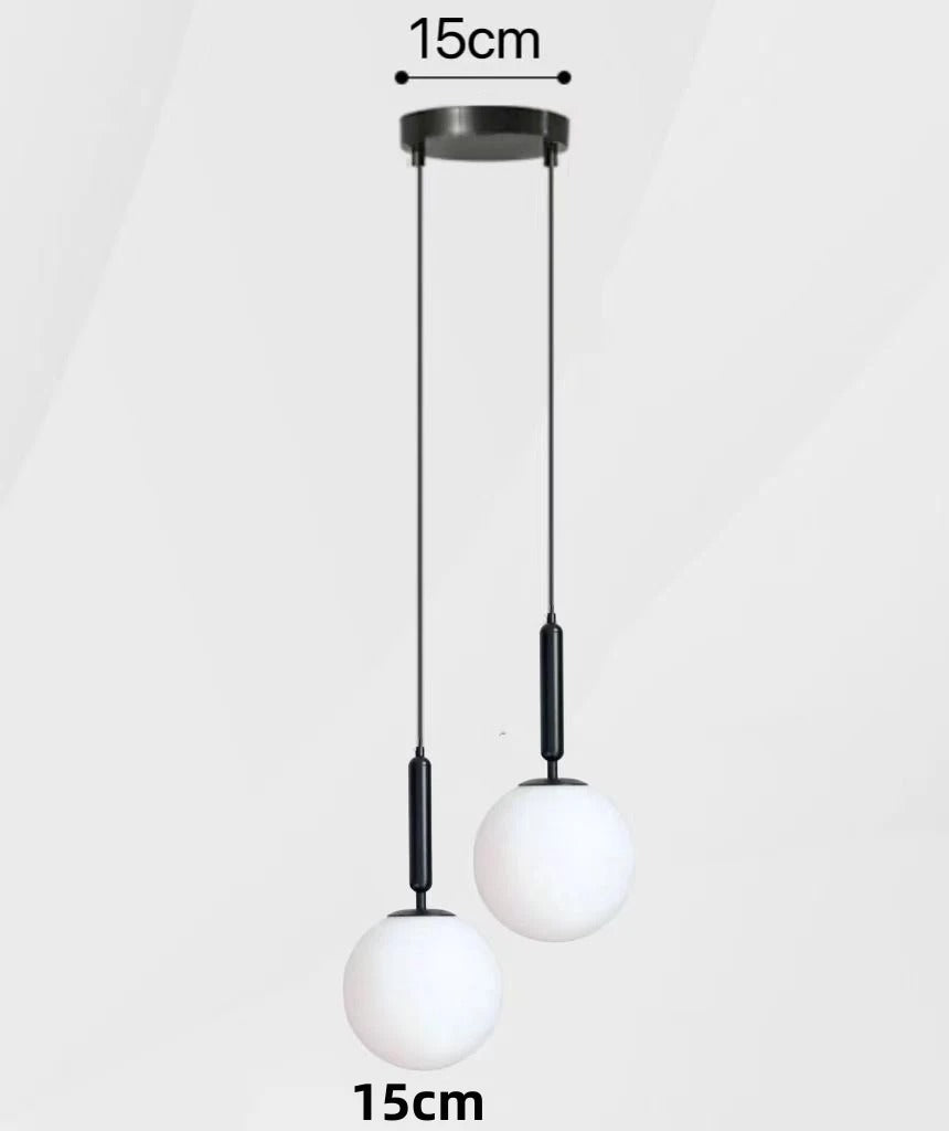 Variant image for Modern Glass Pendant Lamp with Aluminum Finish – Stylish Kitchen Pendant Lighting for Dining and Living Spaces-18