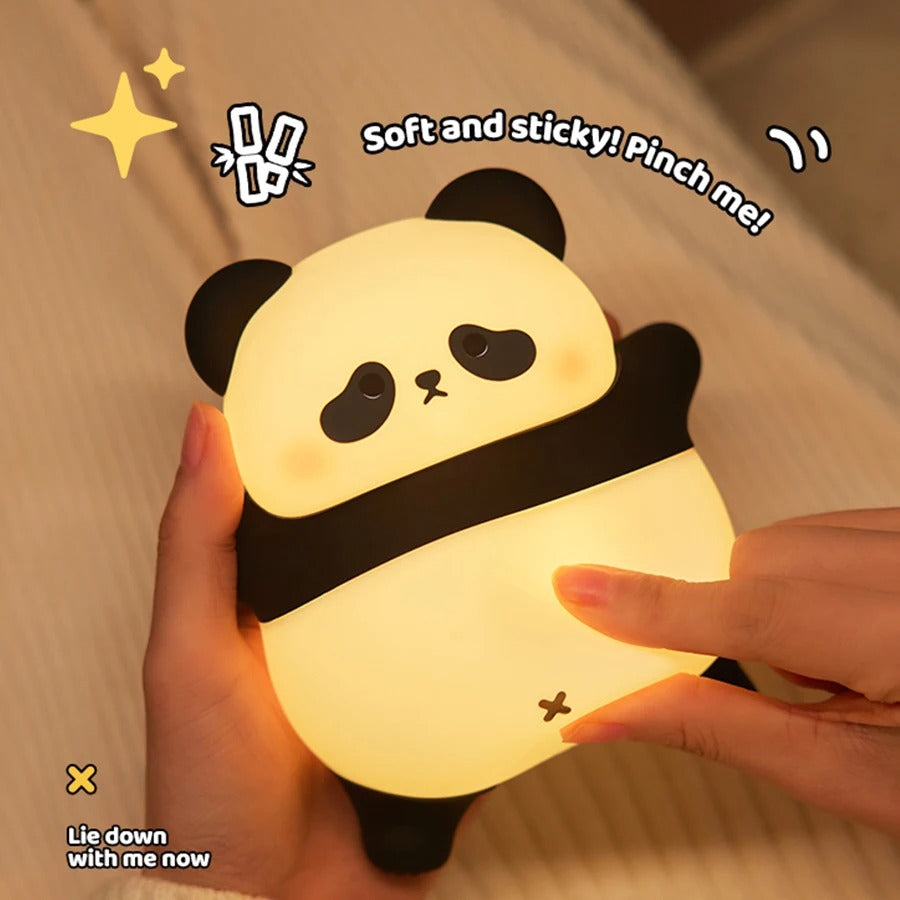 Lazy Panda Night Light - Soft LED Lamp for Kids, Nursery, and Relaxing Sleep Atmosphere