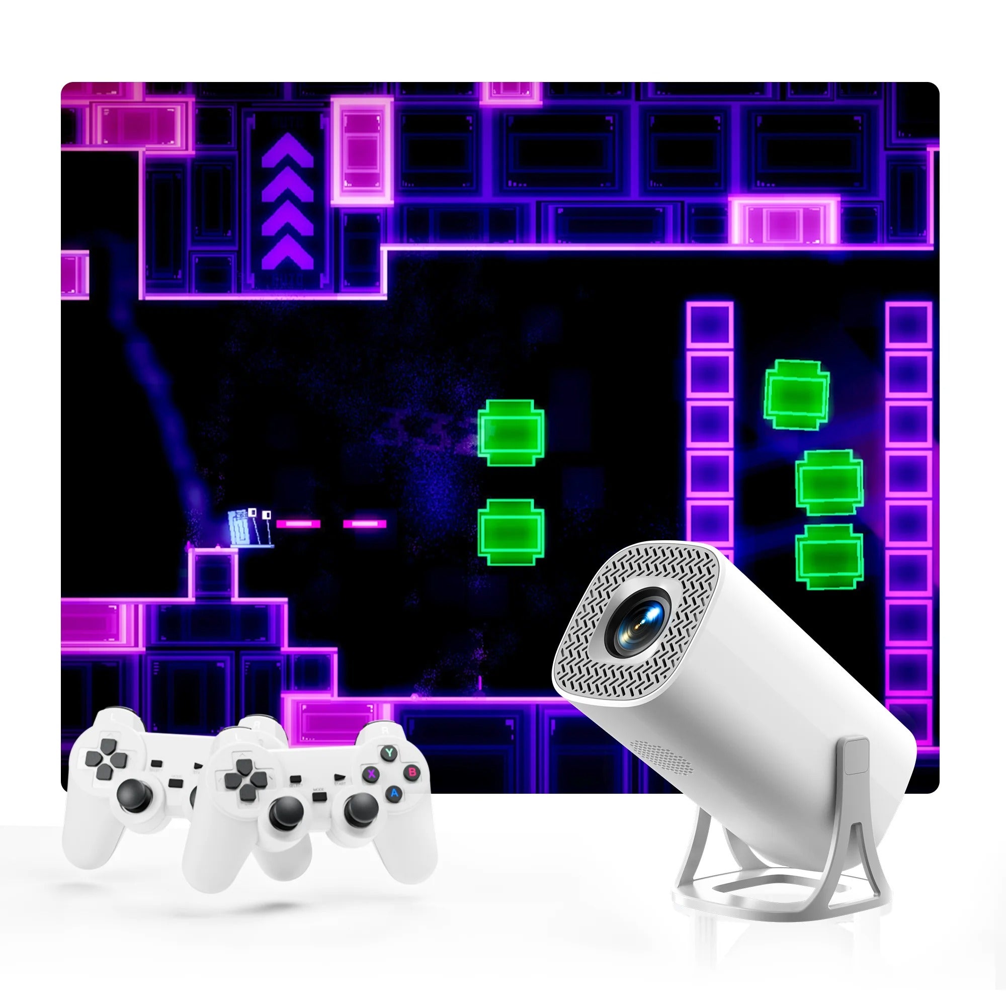 Mini Projector - Portable 4K Support, Short Throw, Android 11 Home Cinema Experience