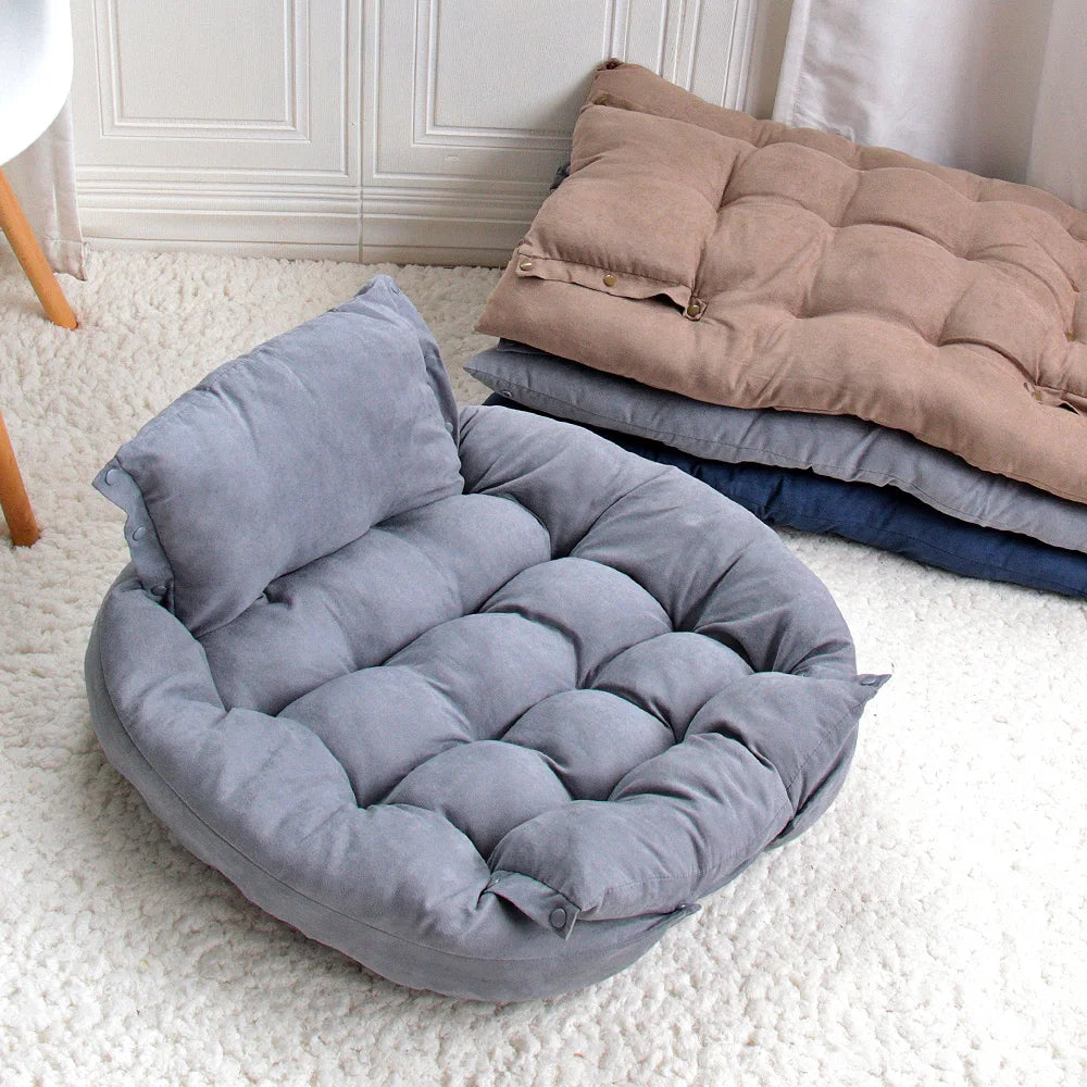 Soft and Warm Dog Bed - Washable Pet Cushion for Ultimate Comfort (Brown)