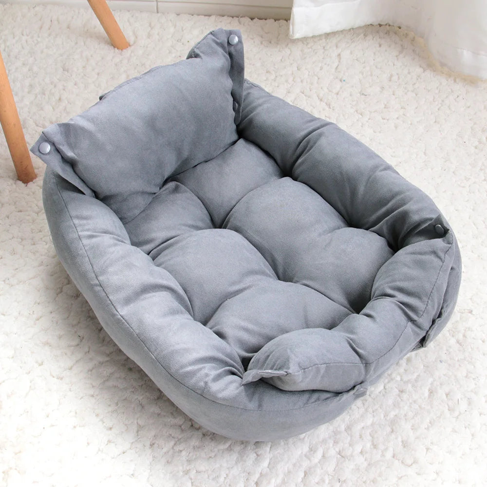 Soft and Warm Dog Bed - Washable Pet Cushion for Ultimate Comfort (Gray)