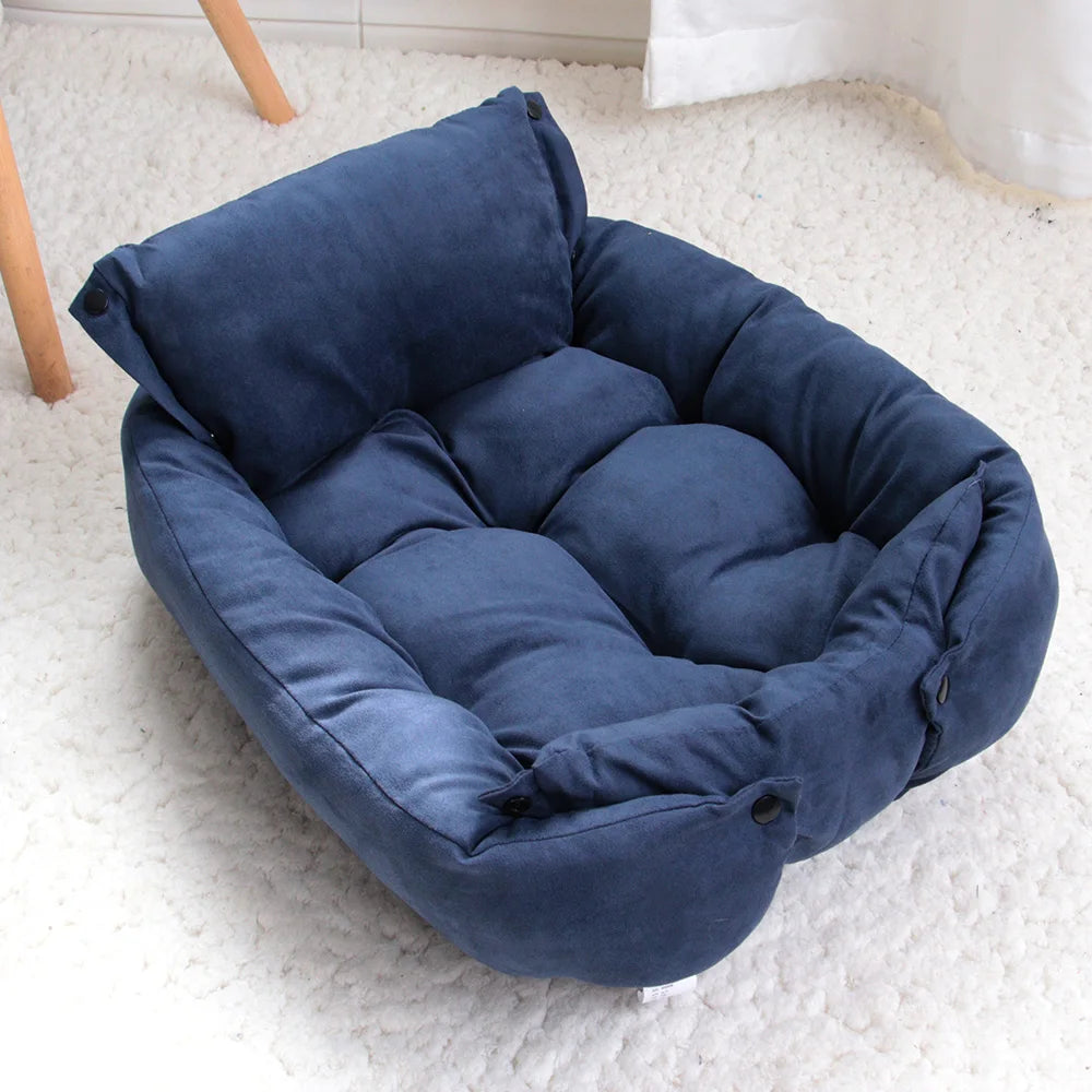 Soft and Warm Dog Bed - Washable Pet Cushion for Ultimate Comfort (Blue)