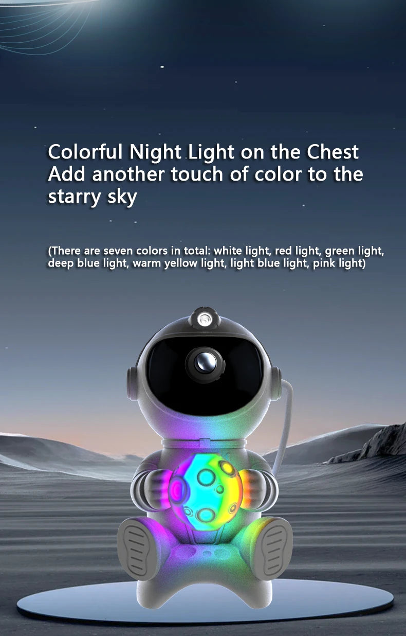 Astronaut LED Night Light Galaxy Projector with Bluetooth Speaker for Kids' Rooms