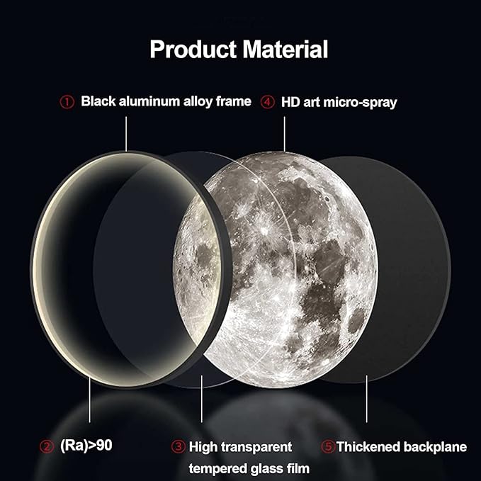 LUNA - Realistic Moon Surface Wall Lamp for Bedroom & Living Room